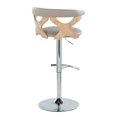 thumbnail image 6 of LumiSource Silver Gardenia Adjustable Barstool - Set of 2, 6 of 6