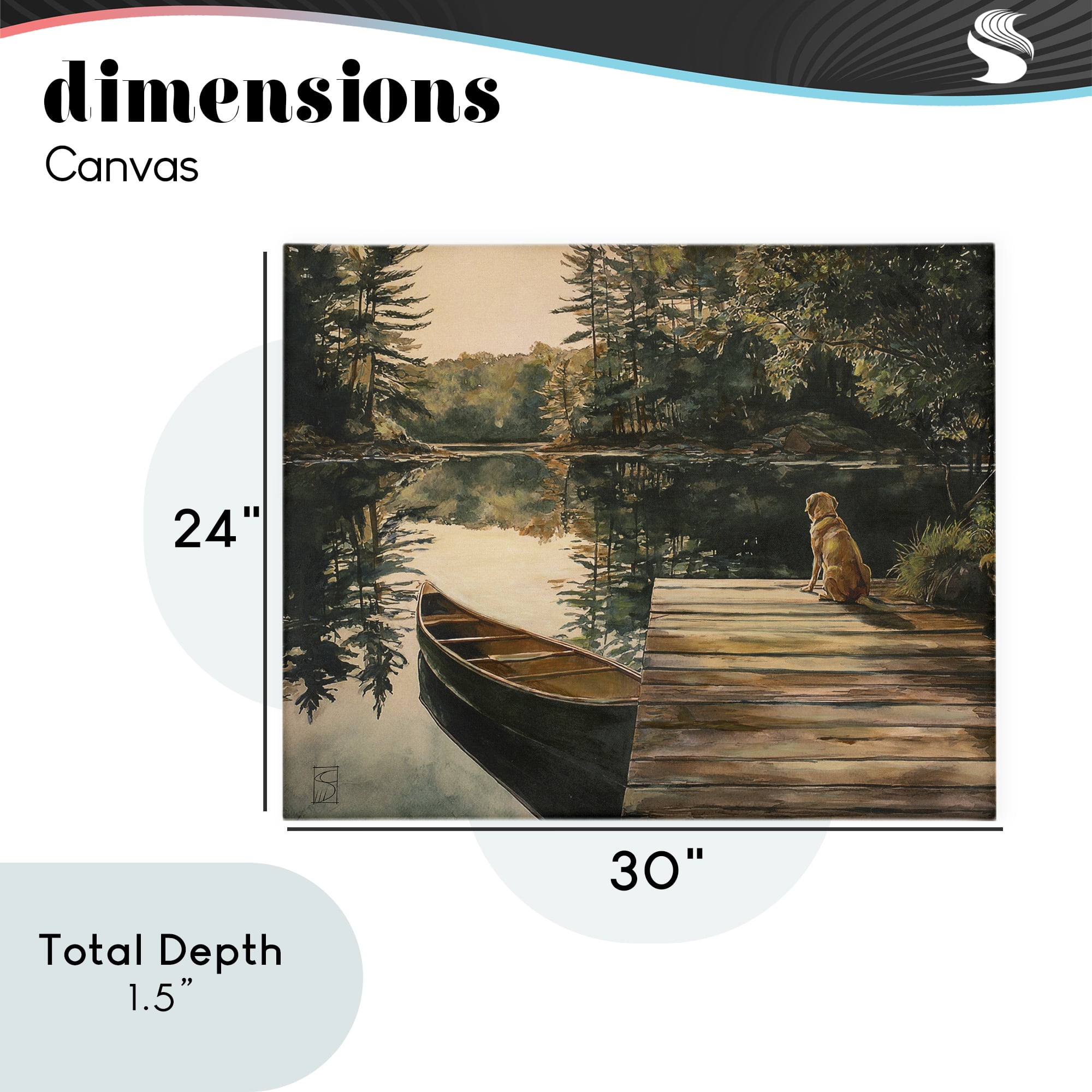 Lake Life at Sunset Canvas Wall Art, design by Sara Culpepper