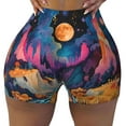 thumbnail image 2 of Fotbe Fantasy Cosmic Landscape Shorts Sin Costuras – Shorts Deportivos de Cintura Alta para Mujer, Elásticos para Gimnasio, Yoga, Running o Ciclismo-X-Large, 2 of 8