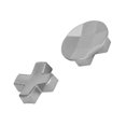 thumbnail image 5 of Controller D Pads Replacement Directional Button Metal Faceted Standard D Pad for Xbox One Elite Elite Series 2 Silver, 5 of 5