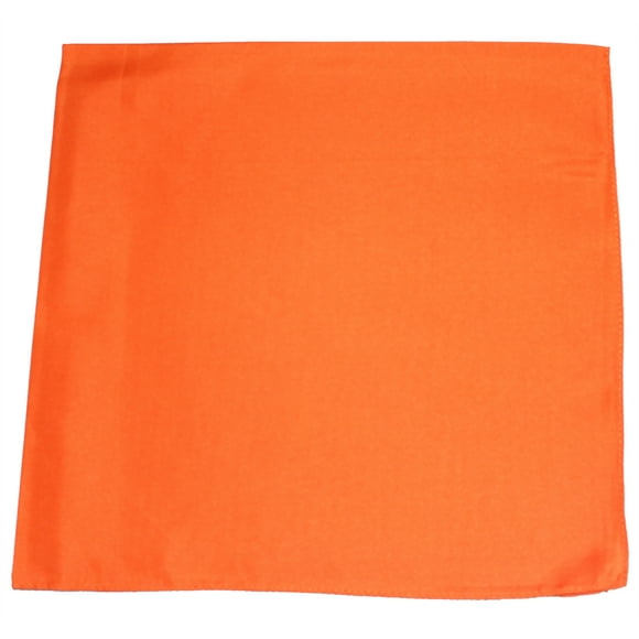 Pack of 132 Solid 100% Polyester Bandanas - Bulk Lot (Orange)