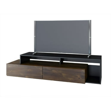 Nexera Paisley 72-inch TV Stand, Truffle And Black