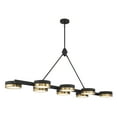 thumbnail image 4 of Ashor 8-Light LED Linear Chandelier in Matte Black with Warm Brass Accents, 4 of 6