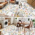 thumbnail image 5 of 3'x5' Rug for Living Room Bedroom, Spring Floral Washable Area Rugs Non-Slip Carpet Mats, Colorful Flowers Elegant Pastoral Indoor Low Pile Area Rug Runner for Kitchen, Mudroom, 5 of 8