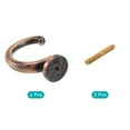 thumbnail image 3 of Uxcell Curtain Holdback Aluminum Alloy Wall Mounted Curtain Holders Drapery Tieback Hooks Copper 2Pcs, 3 of 6