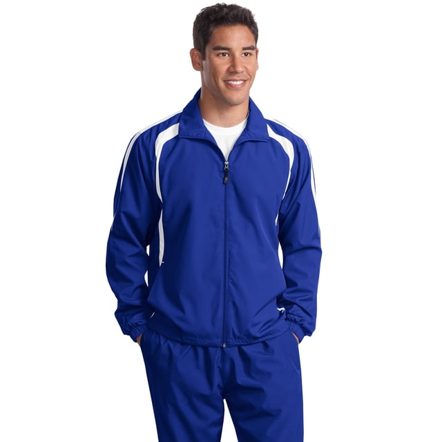 Chaqueta Sport-Tek® Tall Colorblock Raglan. TJST60 Real real/ Blanco XLT deporte-tek TJST60