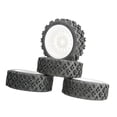 thumbnail image 1 of TISHITA 4Pcs RC Wheel Rim and Rubber Tires Set Replacement R 71mm for 144001 124024019 Style2 white, 1 of 7