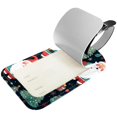 thumbnail image 2 of Square 2Pack PU Leather Merry Chrismas Cruise Luggage Tag with Privacy Cover and Name ID Tag for Travel Handbags Backpacks Luggage Tags, 2 of 6