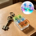 thumbnail image 3 of Keyboard Fidget Keychain with LED Lights, 4-in-1 Stress Relief Clicker Toy, 6-Key Sensory Decompression Finger Toy for Anxiety Relief, Kids Adults Office Travel Gift, 3 of 10