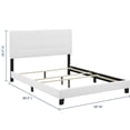 thumbnail image 7 of Modway Amira Full Modern Upholstered Polyester Fabric Bed in White, 7 of 7