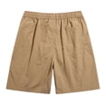 thumbnail image 6 of Mens Lightweight Summer Shorts Adjustable Drawstring Elastic Waist Pant Walking Outdoor Beach Casual Trousers Khaki XL, 6 of 6