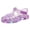 Purple, variant on Girls Light Up Crystal Jelly Sandals Closed Toe Bow Decor Glowing Slippers Non-Slip for Beach Summer Party, Size 25-32