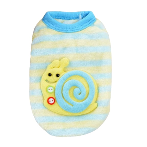 TELOLY Dog Clothes,Warm and Comfortable Dog Jacket,Autumn and Winter Suitable Soft-Touch Fabric Dog Sweatshirt,Snail,Xs