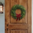 thumbnail image 3 of Puleo International 22" Artificial PE Cypress Christmas Wreath with Bow, 3 of 5