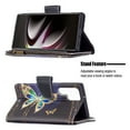 thumbnail image 2 of Feishell Galaxy S23 Ultra Case Zipper Purse Embossed Pattern Premium Leather Wallet Cover Flip Stand Card Slots Holder Magnetic with Wrist Strap Case for Samsung Galaxy S23 Ultra, Big Butterfly, 2 of 8