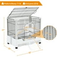 thumbnail image 4 of Alden Design 2 Level Rolling Wheel Rabbit Cage Small Animal Cage Habitat Platform and Ramp Indoor, 4 of 6