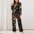 thumbnail image 2 of Sikiie Classical Rose Crown Skull Women's Long-Sleeve Shirt and Full-Length Bottom Pajama Set (s-xxl)-Small, 2 of 7