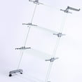 thumbnail image 2 of Clothes Drying Rack 3 Tier Movable Foldable Clothing Drying Stand Strong Load Bearing Clothes Tower Rack Gray, 2 of 5