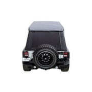 Rampage by RealTruck Trailview Softop | Vinyl, Black Diamond Color | 139335 | Compatible with 2018 - 2024 Jeep Wrangler JL 2-Door