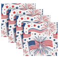 thumbnail image 4 of Iauyy Satin Napkins Set of 6- Liberty 4th Of July DIY Printing Decoration Cloth Napkin- Easy Care for Home/Party, 4 of 8