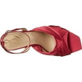 thumbnail image 5 of Sam Edelman Lavendar Raspberry Ankle Strap Squared Open Toe Spool Heeled Sandals (Raspberry, 6), 5 of 6