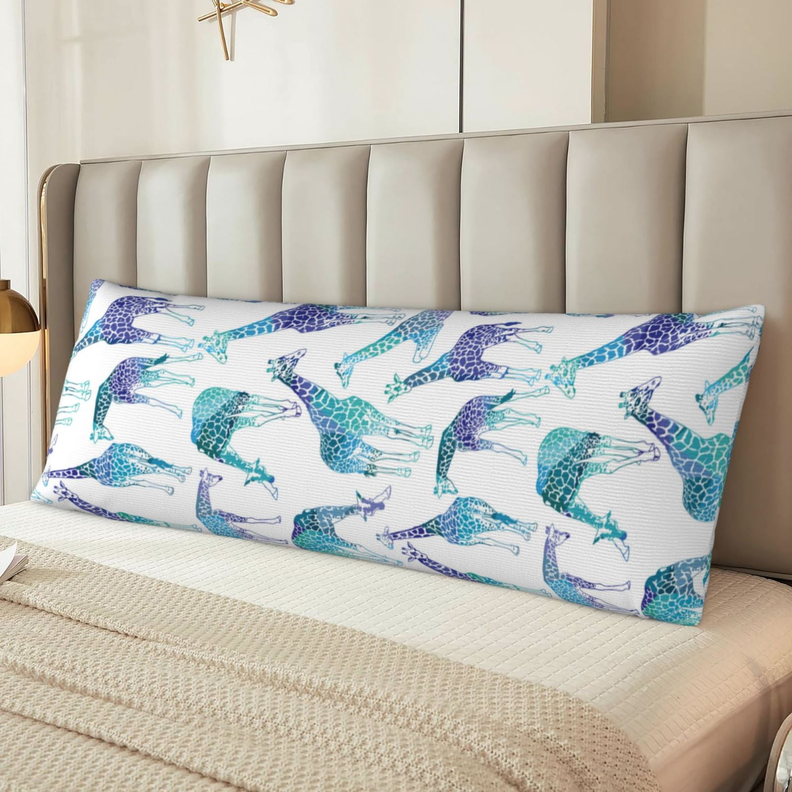 Naloa Cool Giraffe Super Soft 20x60 Body Pillow Case,Long Side Hidden Zipper（PILLOWS ARE NOT INCLUDED）
