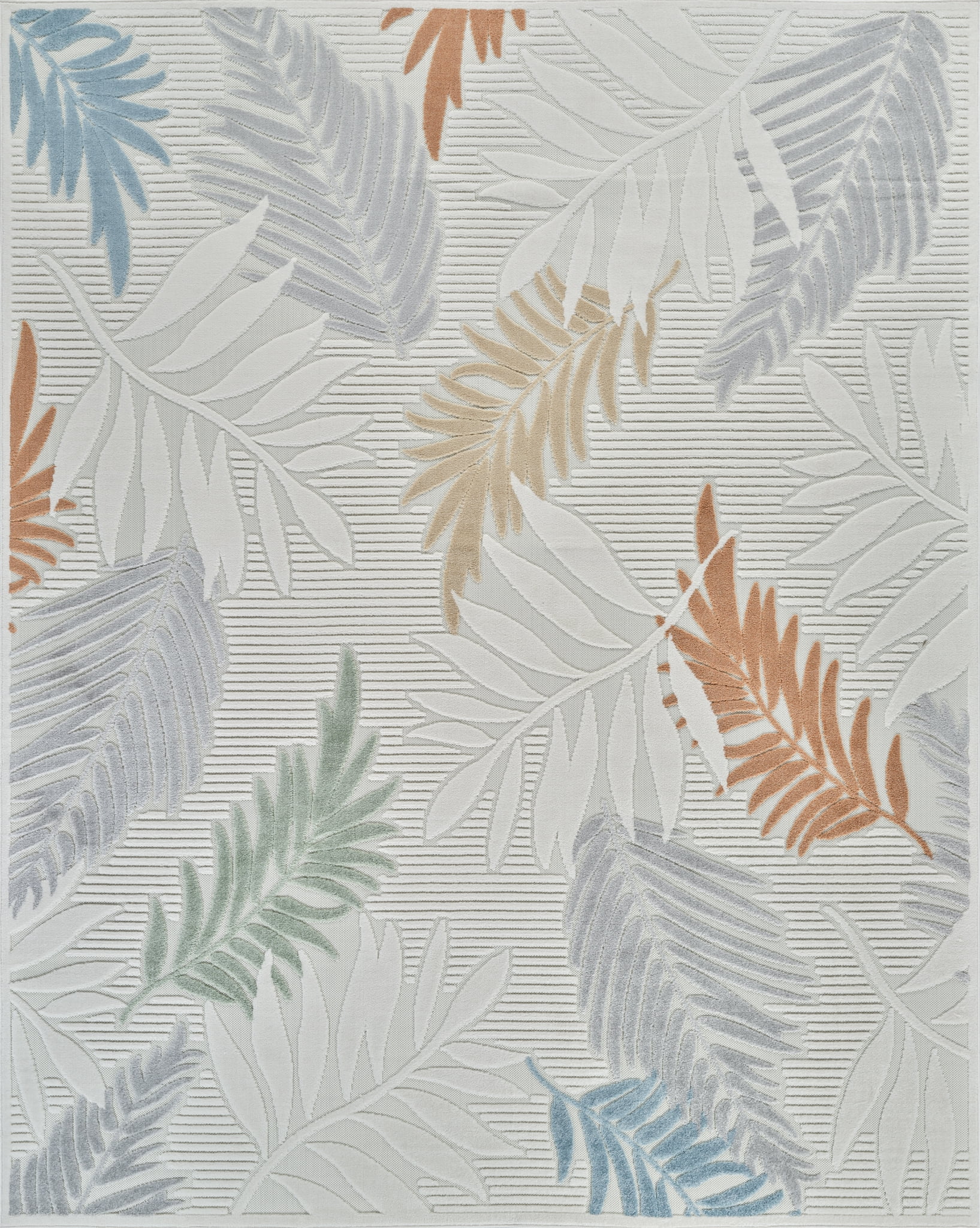 Rug Branch Alfombra Abstract Indoor Outdoor Area Rug, Cream Beige, Floral - Living Room, Bedroom, Dining Room, and Kitchen