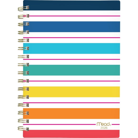 2026 Mead® Simplicity Stripe Small Weekly Clear Poly Cover Planner