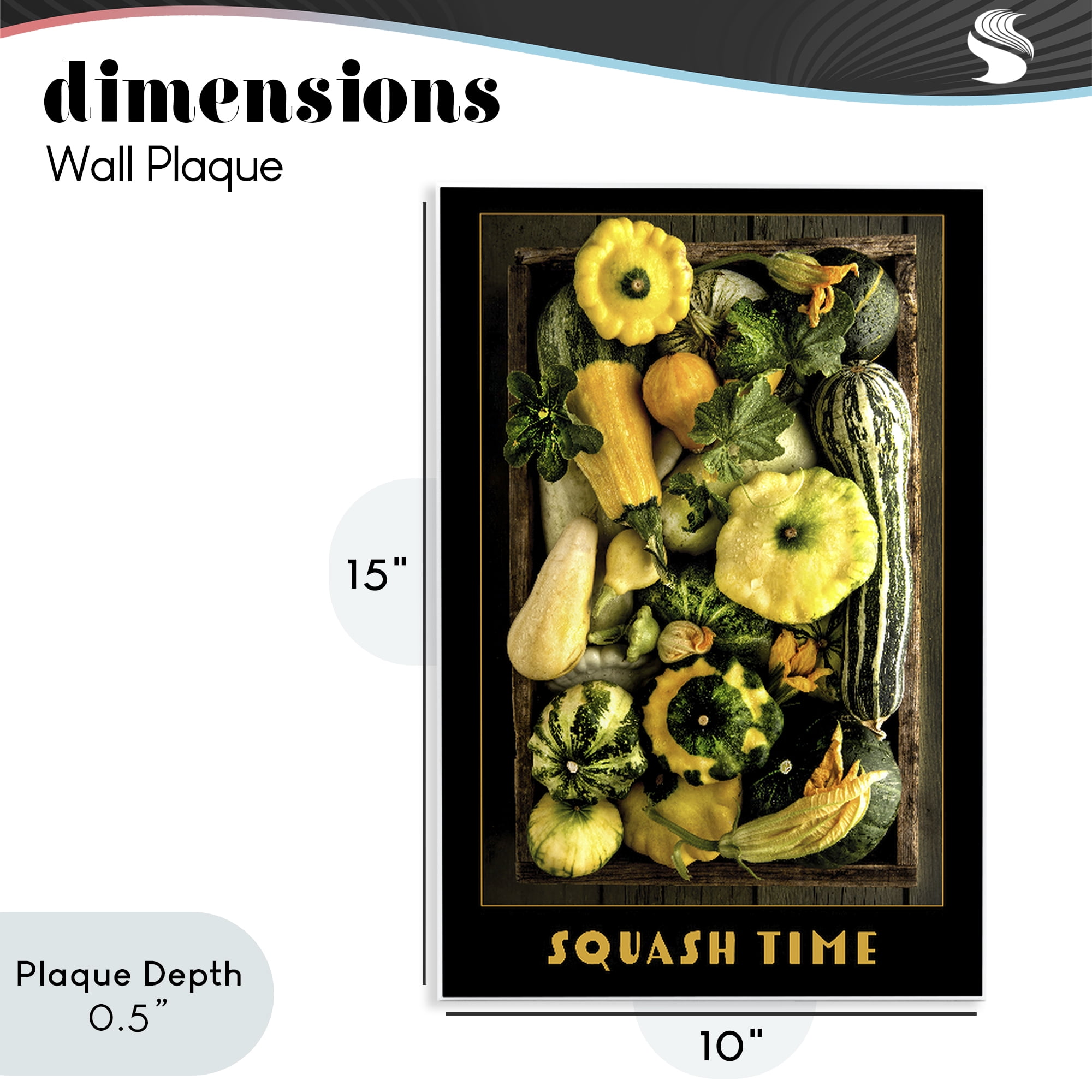 Stupell Industries Squash Time Vibrant Vegetables Wall Plaque Art, design by Carl Kravats