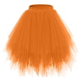 thumbnail image 4 of Ruyang Baby Girls Solid Skirt Elastic Waist Fluffy Multi Layered Tulle Tutu Skirt Kids Halloween Party Dress‑Up Bottoms, 4 of 4