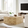 thumbnail image 2 of Coffee Sofa Side Table, Natural Burl, Wood, Square, Living Kitchen Cafe Bistro Hospitality Restaurant, Modern Contemporary HB35892, 2 of 9