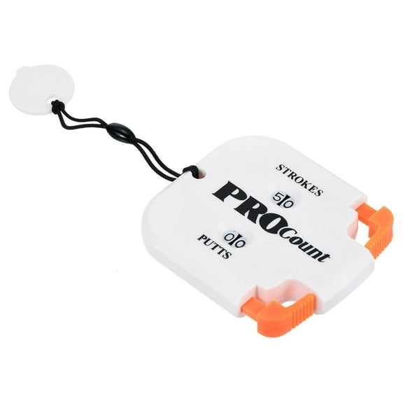 Golf Score Counter, 2 Digits Scoring Keeper Mini Golf Shot Stroke Counter, White Orange