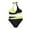 #095-Yellow, variant on Warop Women's Color Block Bikini Set,Backless Adjustable Straps Swimwear for Women