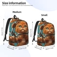 thumbnail image 3 of Yiaed Strong Kitten Lifting Weights Print Backpack, Premium Laptop Backpack, Travel Backpack for Women, Lightweight Backpacks, Comfortable Back Pack-Medium, 3 of 7