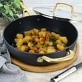 thumbnail image 6 of Oster Abbottsford 4 Quart Nonstick Aluminum Saute Pan with Glass Lid in Black, 6 of 6