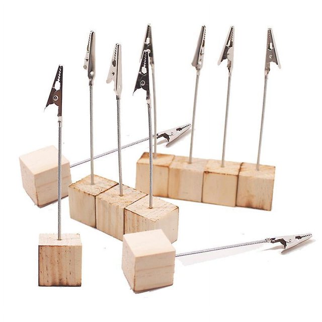 Soporte para notas TANGJMXG clip para fotos madera 10 piezas soporte para notas soporte para tarjetas