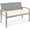 Cream/Gray, variant on WSWJY Outdoor Bench 2-Person Wicker Garden Patio Benches Seating Furniture for Backyard, Porch w/Seat Cushion, 700lb Capacity - Midnight Green/Brown
