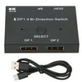 thumbnail image 2 of DP 1.4 Switcher, Support de Transmission Synchrone 8K 30Hz DisplayPort Switch Noir pour Projecteur pour Moniteur, 2 of 8