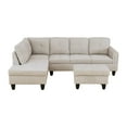 thumbnail image 6 of MAYEERTY 97" Modern Fluffy Fabric 3-Piece Couch Living Room Sofa Set，Light Gray, 6 of 7