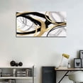 thumbnail image 4 of Aaheei Gold Wall Decor Black Canvas Wall Art Large Line Artwork Oil Painting Abstract Pictures Modern Minimalist Home Decor for Living Room Bedroom Kitchen Office 20x24, 4 of 6