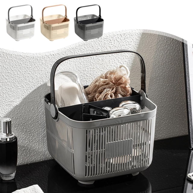 Feltree Handheld Shower Caddy with Dry Wet Separation Large Capacity Bathroom Organizer for College Dorm Storage Basket