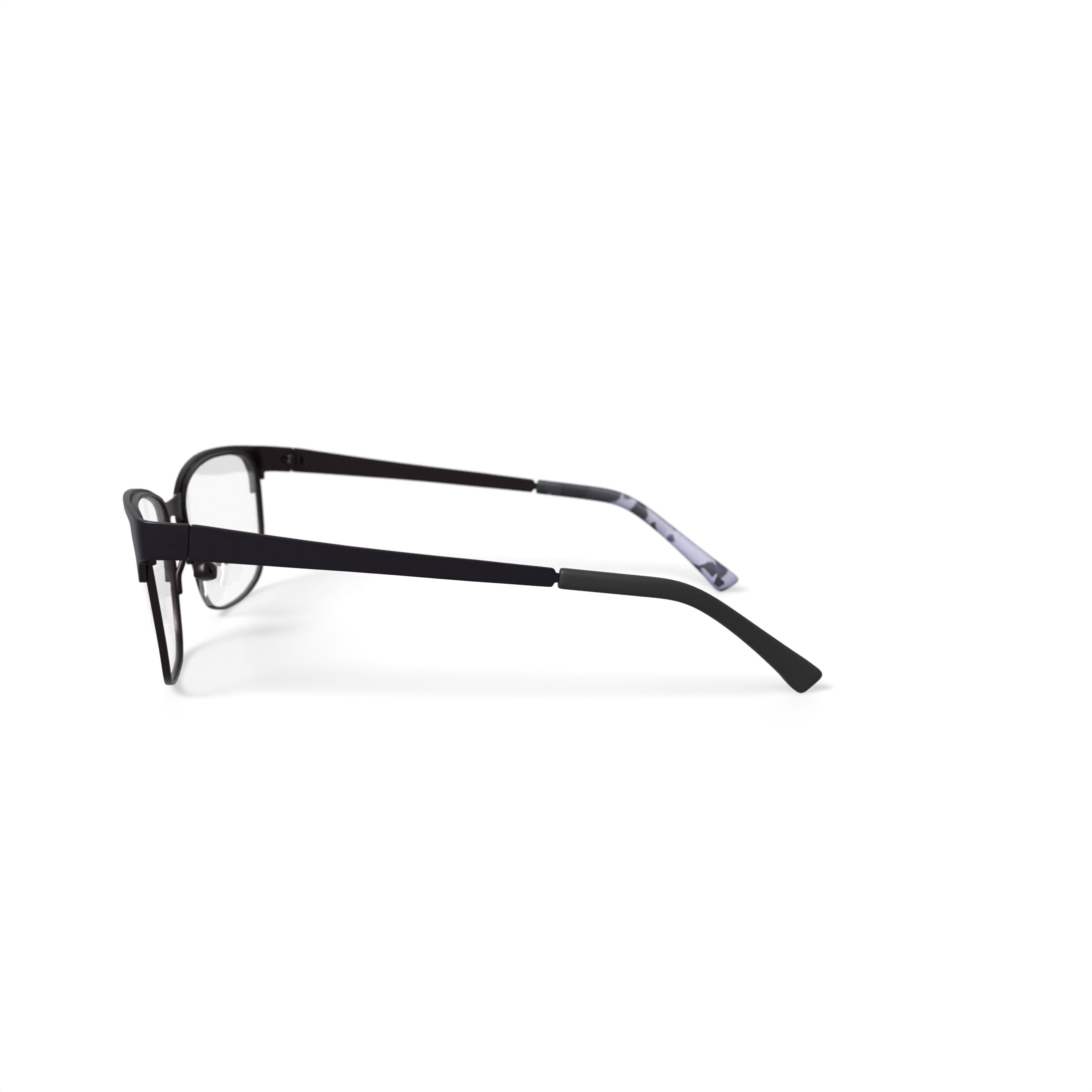 TiFlex Men’s T1703 Browline Browline Prescription Eyeglasses with Case, Black/Gunmetal