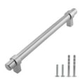 thumbnail image 2 of M1608 Modket Modern Euro Bar Cabinet Handle 304 Stainless Steel — 7-7/8" Overall Length, 6-1/4" (160mm) Hole Centers, Brushed Nickel— 15-Packs, 2 of 8