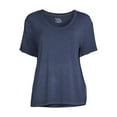 thumbnail image 5 of Time and Tru Women's Washed Scoopneck Top, Sizes XS-XXXL, 5 of 5