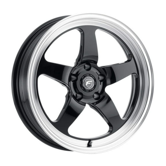 Forgestar F0918C022N23 18 x 5 in. D5 5 x 120 mm Bolt Pattern ET23 2.125 in. Backspace Wheel, Gloss Black