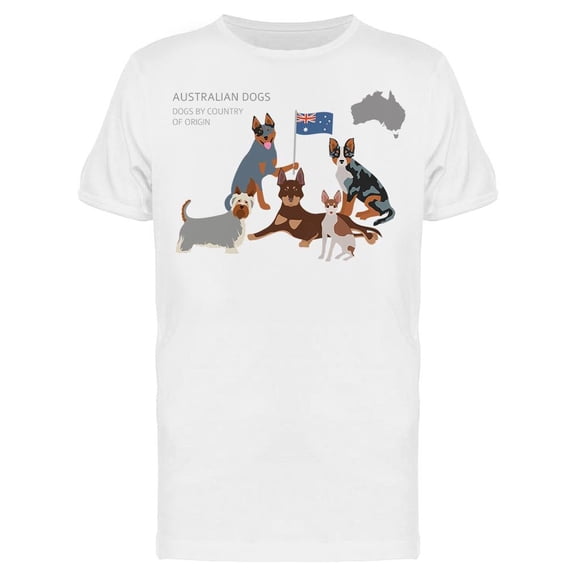 Australian Dogs T-Shirt Men -Image by Shutterstock, Male x-Large