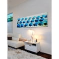 thumbnail image 3 of "Umbrellas Blue" Painting Print on White Wood, 3 of 4