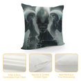 thumbnail image 4 of Orinice Alien Concept Art Smoke Graphic Decorative Throw Pillow Cover for Home Couch Living Room Bed Sofa - Short Plush Pillow Case 1PC 12x12in, 4 of 5
