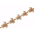 thumbnail image 5 of 925 sterling silver pink rose gold plated solid Hawaiian sea turtle link bracelet cz 7.5", 5 of 6