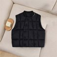 thumbnail image 3 of StSilkitty Puffer Vest for Boys Girls Sleeveless Crew Neck Button down Jacket Vests with Pockets Winter Outdoor Warm Outerwear, 3 of 8